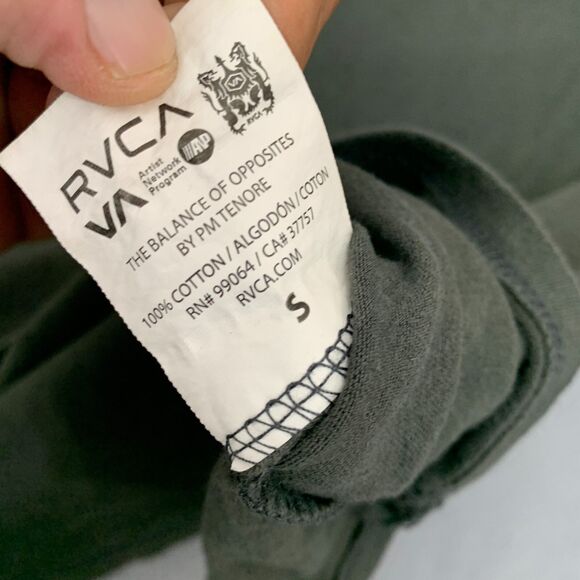 RVCA X Stella City of Angels Graphic Tshirt Size Small Gray 100% Cotton Crewneck - Picture 9 of 12